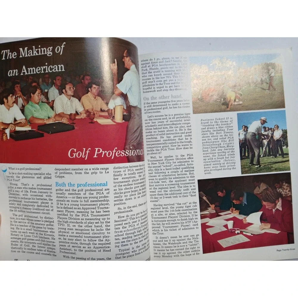 1974 PGA Book of Golf (Presentation Copy) &Gary Player, Laura Baugh Golf Exhibit